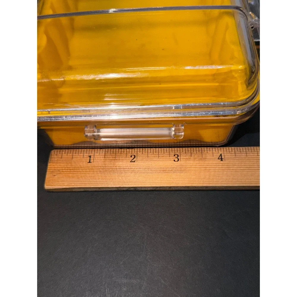 Pelican 1060 Micro Case Clear Yellow Water Resistant Hard Shell Storage Box USA